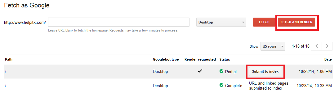 Google fetch
