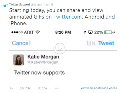 Share animated GIFs on Twitter